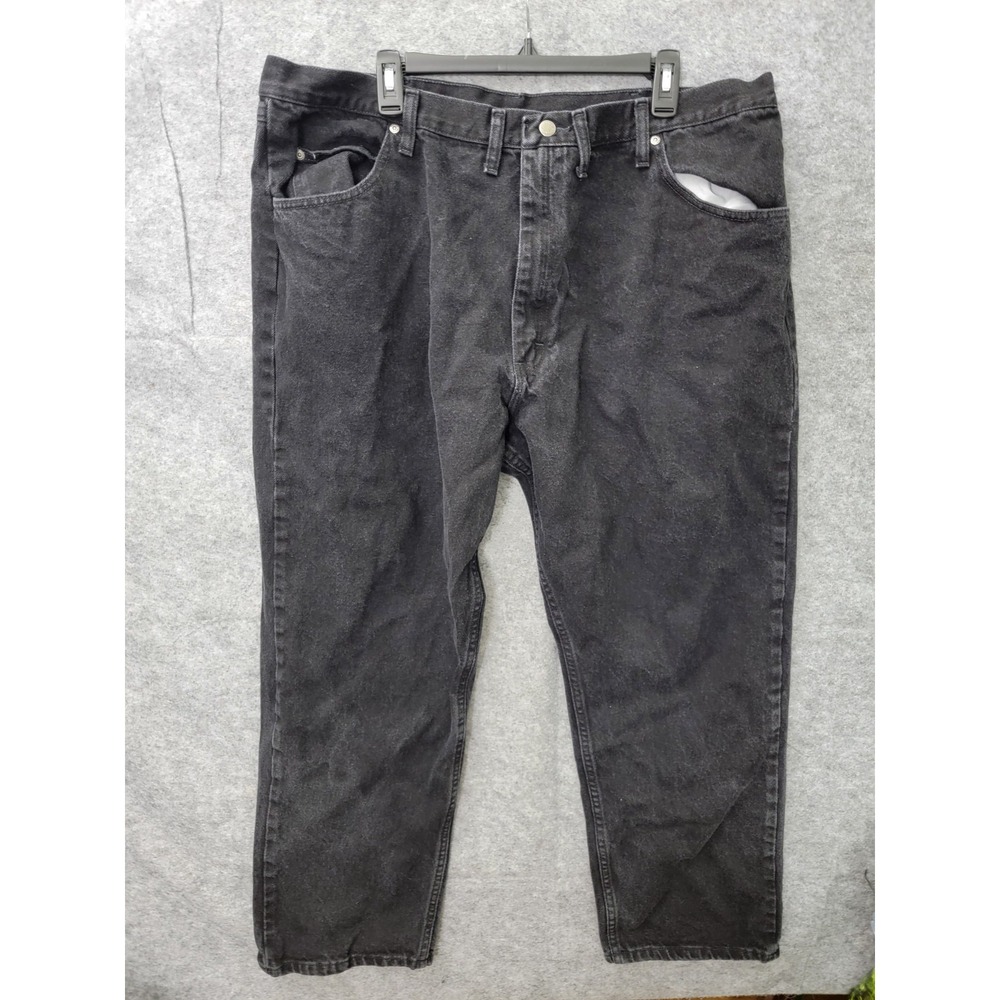 Wrangler Relaxed Fit Jeans Mens 44x30 Black Authentic Cotton Denim